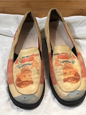 Icon Los Angeles Norman Rockwell Kelloggs Corn Flakes Slip-On Loafer Shoes 6.5